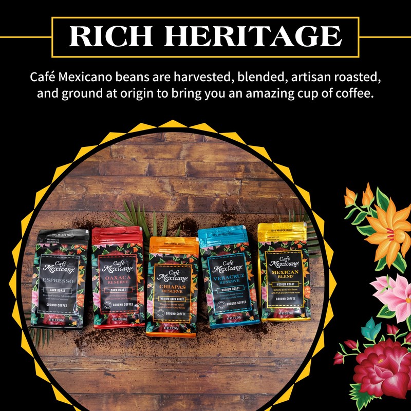 Café Mexicano - Mexican Blend Ground Coffee - Specialty Arabica