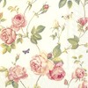 Confezione da 20 tovaglioli da cocktail 3 veli con motivo fiori shabby chic (25 x 25 cm)