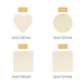 120PCS Wood Circles for Crafts,Round Wooden Discs,Wood Slices,Woods Slices for Centerpieces,Easter Egg Tokens,Unfinished Wood Crafts,Wooden Shapes for Craft,Natural Life Decor, Blank Cutout Slices