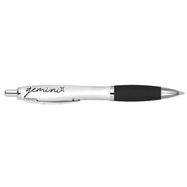 DV DESIGN 1 x Gemini Black Pen - Twins Star Sign Zodiac Horoscope Astrology Stationary School Equipment Teacher Friend Birthday Men Women #80936
