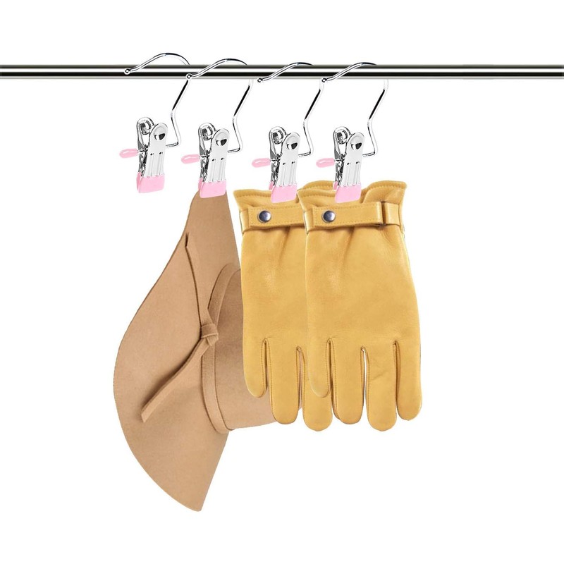 WADY 20PCS Laundry Hanging Hooks Stainless Steel Adjustable Boot Hangers