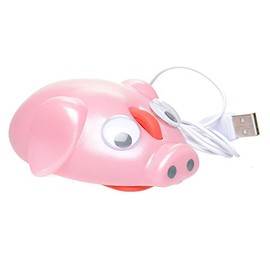 Cosa Nova Pig Computer Mouse with Bobble Eyes and Mood Light