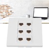 6 Port Cat 6 Ethernet Wall Plate Removable Female to