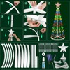 Solar Powered Christmas Tree Outdoor Christmas Decorations, 5FT RGB Solar