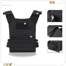 KUIEDIS Tactical Outdoors Vest,Lightweight Airsoft Vest,Adjustable Breathable Paintball Police BattleVest