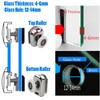 Cokritsm 23mm Shower Door Rollers for Curved Glass Doors 4-6mm,