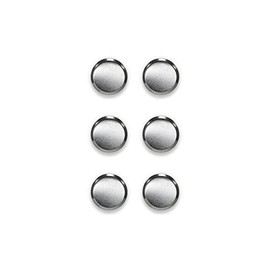 Quartet Silver Tin Disc Magnets, Pack of 6 (Q16006P01-CA-R)