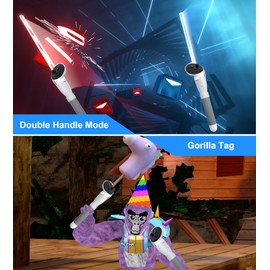 TRANSNOVO Griffaufsätze Kompatibel mit Oculus/Meta Quest 3S/Quest 3 Controller Zubehör, VR Gorilla Tag Long Arms Sticks, Beat Saber Handles, Verlängerungsgriffe für VR-Spiele