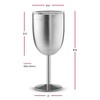FineDine Stainless Steel Drinking Cup, Wineglasses, Double-Walled Insulated Unbreakable Goblets,