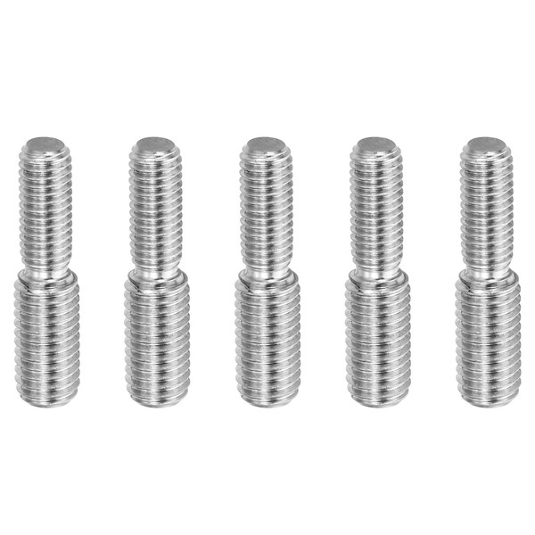 PATIKIL 5 Pack M8*M10*40 Double End Thread Stud Bolts 304
