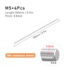 SCOOYUCK Pack of 4 Fully Threaded Rod M5 × 150