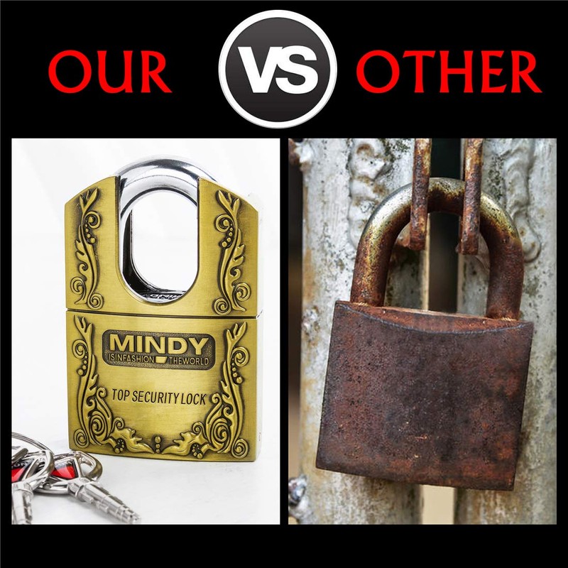 3 Keys 40mm Heavy Duty Warehouse Shrouded Hardened Keyed Padlock