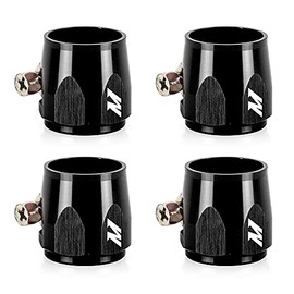 Mishimoto MMHXF-08-4-BK -8AN Hex Hose Finisher Clamp Set, Black