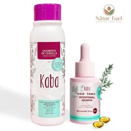 Kaba Hair Growth Kit – Red Onion Shampoo & Hair Growth Tonic | Reduces Hair Loss, Strengthens & Promotes Healthy Hair Growth for Men & Women