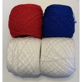 Lace yarn Crystal Color 01/139/24.Acrylic/Rayon. 900 yards per ball. 1 lot of 4.