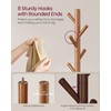 VASAGLE Solid Wood Coat Rack, Free Standing Hall Coat Tree