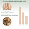 50 Pcs Wooden Dowels, M6 Cabinet Drawer Round Dowels, Hard