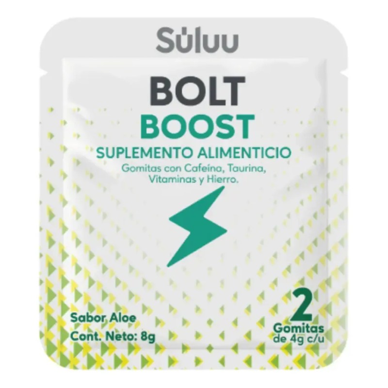 20 Sobres Gomitas Energéticas Suplemento Energizante Cafeína Sabor Aloe