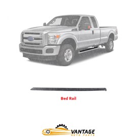 Vantage Auto Parts - Front Bed Rail Cap Compatible with Ford F-250 Super Duty 2002-2016 | DIRECT REPLACEMENT | Textured Black | Driver Side | 2C3Z99291A41BAA | FO1792103