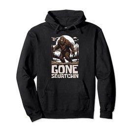 Funny Sasquatch Costume Hiking Bigfoot Squatching Pullover Hoodie