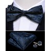 Barry.Wang Cummerbund Bow Tie Set for Men, Silk Cummerbund Pretied