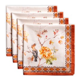 Maison d' Hermine Kelim 100% Cotton Soft and Comfortable Set of 4 Napkins Perfect for Family Dinners Weddings Cocktail Kitchen (Prairie, 20"x20")