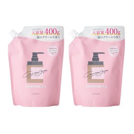Cocone Clay Cream Shampoo, Cocone, Smooth Type, Herb Rose, Refill, 2 Bags, All-in-One Shampoo, Organic Moisturizing, Time-Saving, Hagukumi Plus, 13.5 fl oz (400 ml), 2 Bags