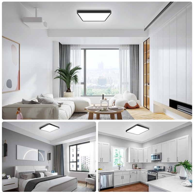 9Inch 18W Square LED Ceiling Light Fixtures Flush Mount, 5000K