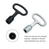 DGHOME 4Pcs Metal Triangle Key with 4Pcs Keychain, Meter Box