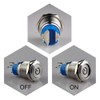Ulincos® Latching Pushbutton Switch U19C1 1NO1NC SPDT ON/Off Silver Stainless
