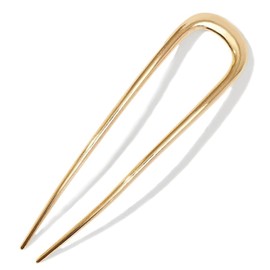 Metal French Hair Pins for Women, Gold French Pins for Thick Hair, U Shaped Hair Pins, Metal Hair Pin for All Hair Types, Hair Sticks for Buns, French Twist Hair Pin, Hair Fork - 1pc Gold