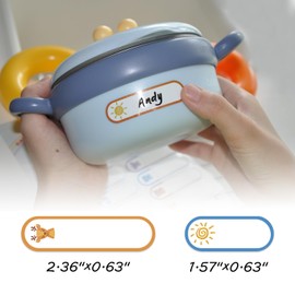 160 PCS Baby Bottle Labels for Daycare, Waterproof Write-On Kids Name Labels, Self-Laminating Self-Adhesive Bottle Strickers for Daycare School, Assorted Sizes & Colors