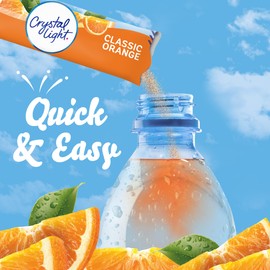 Crystal Light On The Go Classic Orange, 10-Count Boxes (Pack of 4)