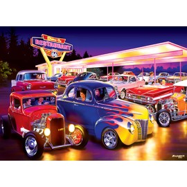Masterpieces 1000 Piece Jigsaw Puzzle for Adults, Family, Or Kids - Friday Night Hot Rod's - 19.25"x26.75"