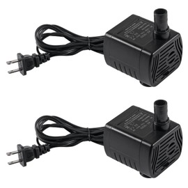 2Pcs 3W Mini Submersible Water Pump 50GPH Small Fountain Pump for Aquarium Fish Tank Fountain Hydroponics Water Feature, Indoor Fountains