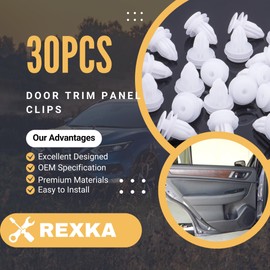 Rexka 30pcs Interior Door Trim Panel Clips for Subaru 909130105 BRZ, Forester, Impreza, Legacy, Outback, B9 Tribeca, WRX & XV Crosstrek - Door, Headliner, Interior Trim, Liftgate & Quarter Panel