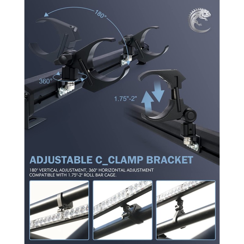 Lupar 30'' UTV LED Chase Light Bar w/ 1.75''-2'' Roll