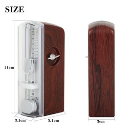 Gokelomg Piano Mechanical Metronome Electronic Retro Design Ideal for Guitar, Violin and Other Instruments (Wood Colour)