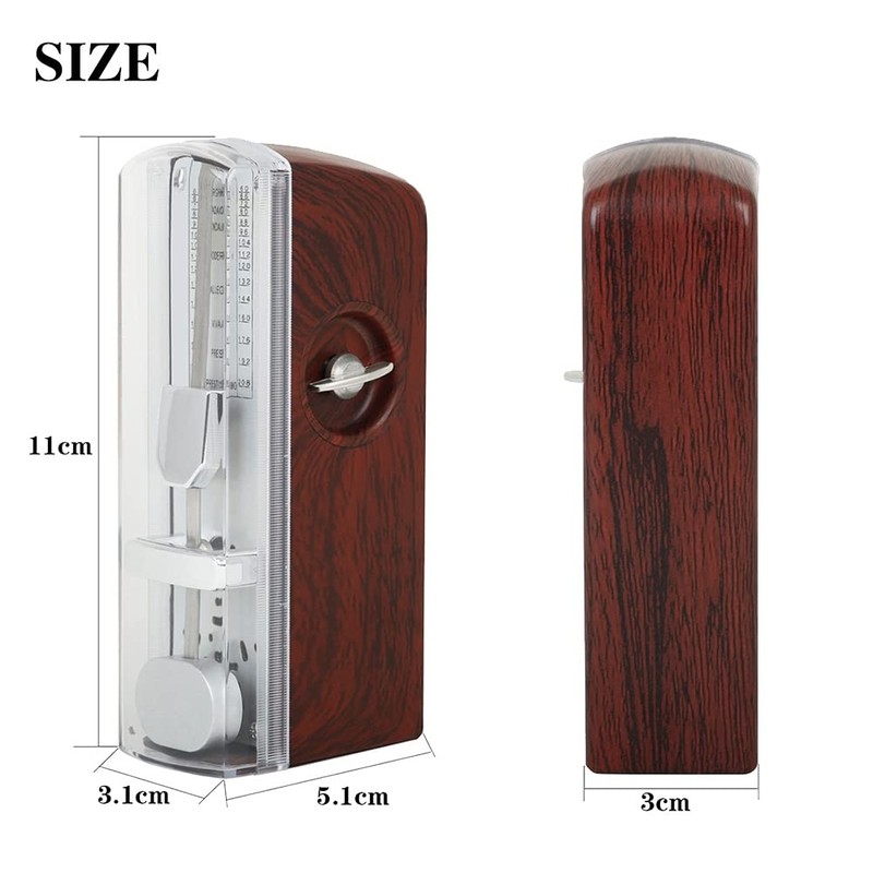 Gokelomg Piano Mechanical Metronome Electronic Retro Design Ideal for Guitar,