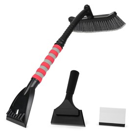 EHDIS Ice Scraper Car Kit - Ice Scraper Car with Broom and Squeegee Car, Ice Scraper Removable with Ergonomic Foam Handle, Windscreen Scraper Car for Glass, for Car, SUV, Truck, Windscreen