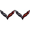 CORVETTE C7 RACING TEAM EMBROIDERED PATCH -2PC iron on Sew