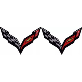 CORVETTE C7 RACING TEAM EMBROIDERED PATCH -2PC iron on Sew 5"