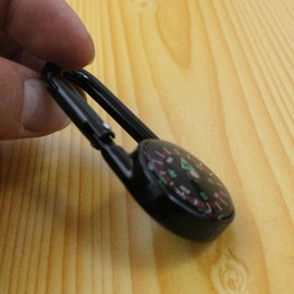 Generic Carabiner Compass - Compass Keychain with Temperature Gauge, Small Pocket Size Waterproof Gear, Survival Keychain Tool