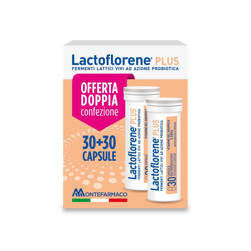 Lactoflorene Plus, Integratore Fermenti Lattici Vivi per l'Equilibrio Intestinale, con