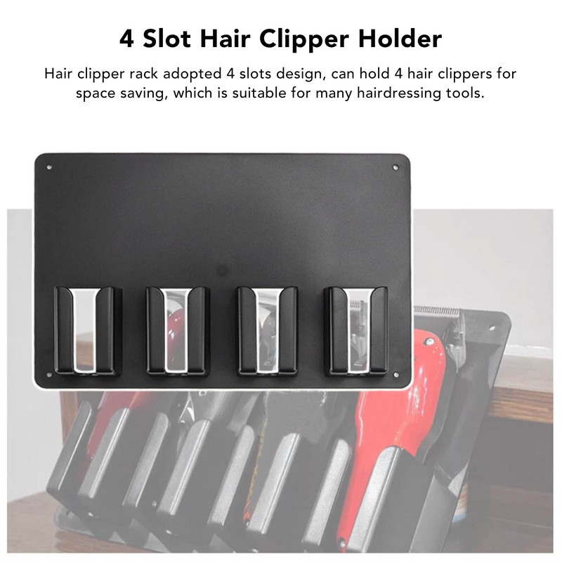Hair Clipper Holder 4 Slots Prevent Slip Barber Clipper Storage
