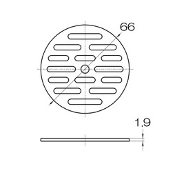 SANEI Drain Dish, Diameter 2.6 inches (66 mm), H40F-66