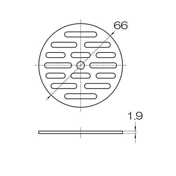 SANEI Drain Dish, Diameter 2.6 inches (66 mm), H40F-66