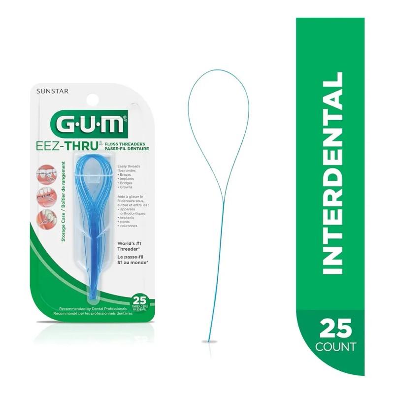 Enhebradores De Hilo Dental Gum Eez-thru, Para Aparatos De O