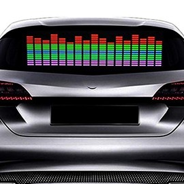 Universal Decoration Multicolor Sound Music Rhythm Activated Sensor Flashing Car Glow LED Light Stickers 45x11cm