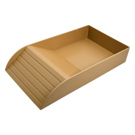 SchildkröTenhaus Outdoor, Terrarium, Spacious Turtle Bathtub, Water Bowl Terrarium, Durable, Turtle Table Accessory, Non-Slip Turtle Water Bowl, 35.5 x 20 x 6 cm (Yellow-Brown)